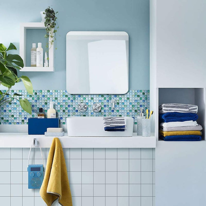 BEAUS TILE Beaustile Decorative Tile Stickers Peel Stick Backsplash Fire Retardant Tile Sheet (Sapphire Blue) (10, 5.28" x 14.8") - Image 2